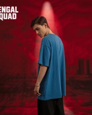 BENGAL SQUAD Oversized Graphic T-Shirt – Ocean Blue