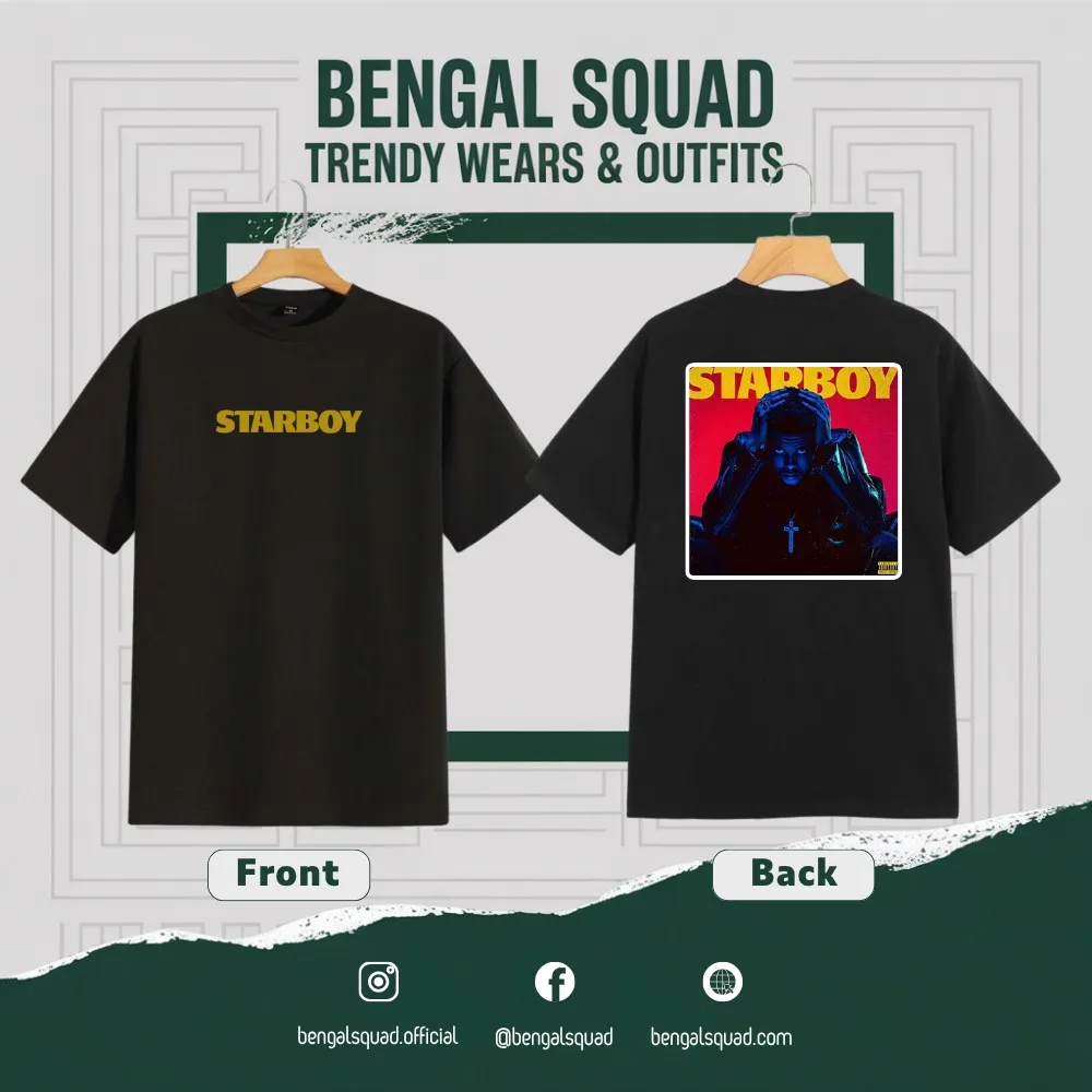 Starboy-01 Dropsholder unisex t-shirt 200 gsm premium cotton minimal print. bengal squad.