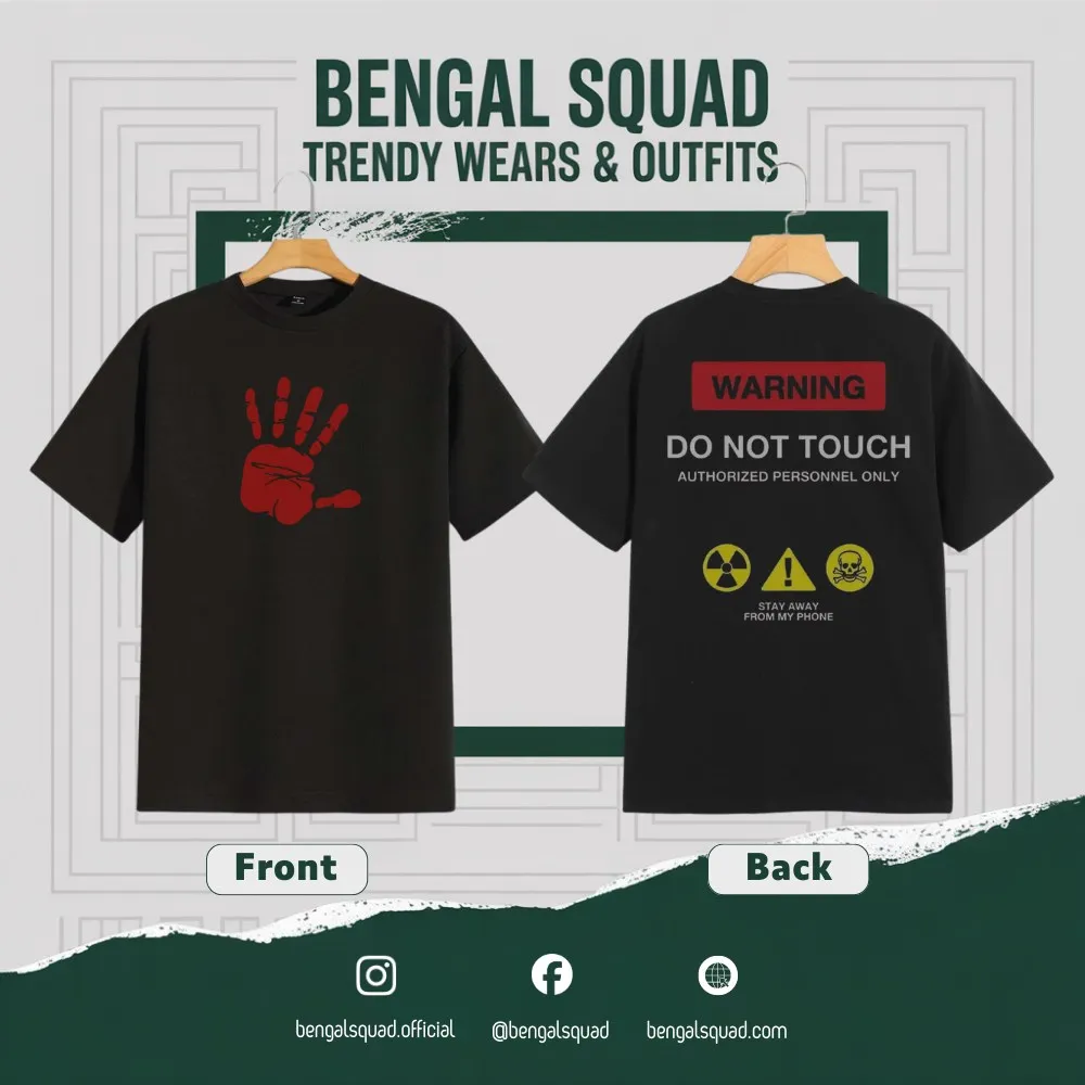 buy new Warning Dropsholder unisex t-shirt 200 gsm