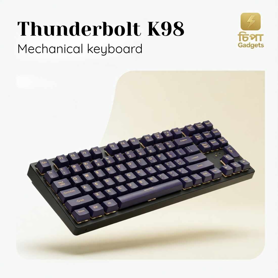 Thunderbolt K98 Mechanical Keyboard White RGB Chipa Gadgets